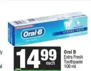 Spar Oral B Extra Fresh Toothpaste 100 ml offer