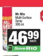 Spar Mr Min Multi-Surface Spray 300 ml offer