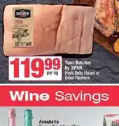 Spar Your Butcher by SPAR Pork Belly Roast or Braai Rashers offer