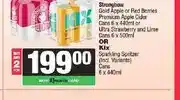 Spar Strongbow Premium Apple Cider Cans 6 x 440ml or Kix Sparkling Spritzer 6 x 440ml (Buy any 2) offer