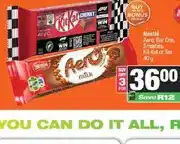 Spar Nestlé Aero, Bar One, Smarties, Kit Kat or Tex 40 g - Buy Any 3 offer