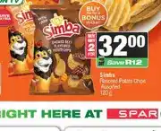 Spar Simba Flavored Potato Chips Assorted 120 g - Buy Any 2 offer