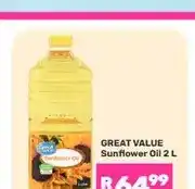 Game Great Value Sunflower Oil 2 L offer