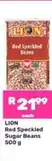 Game Lion Red Speckled Sugar Beans 500 g offer