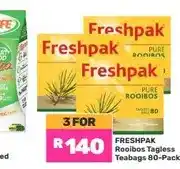 Game Freshpak Rooibos Tagless Teabags 80-Pack - 3 for offer