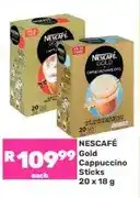 Game Nescafé Gold Cappuccino Sticks 20 x 18 g offer