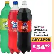 Game Twist or Sparletta Soft Drink 2 L Assorted - Any 2 for offer