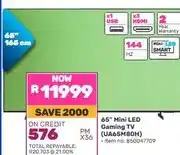 Game 65 Mini LED Gaming TV (UA65M80H) offer