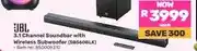 Game JBL 3.1 Channel Soundbar with Wireless Subwoofer (SB560BLK) offer