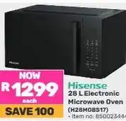 Game Hisense 28 L Electronic Microwave Oven (H28MOBS17) offer
