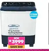 Game Haier Thermocool 14 kg Twintub Washing Machine offer