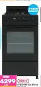 Game 4-Burner Gas Stove (DGS568) offer
