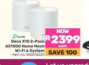 Game Deco X10 2-Pack AX1500 Home Mesh Wi-Fi 6 System offer