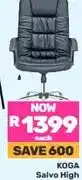 Game KOGA Salvo High Black Chair offer