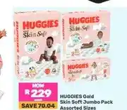 Game Huggies Gold Skin Soft Jumbo Pack Assorted Sizes offer