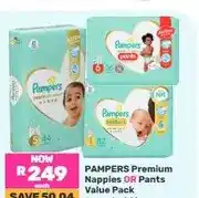 Game Pampers Premium Nappies OR Pants Value Pack Assorted Sizes offer