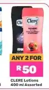 Game Clere Lotions 400 ml Assorted (Any 2 For) offer