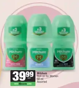 Spar Mitchum Roll-on for Women Assorted offer