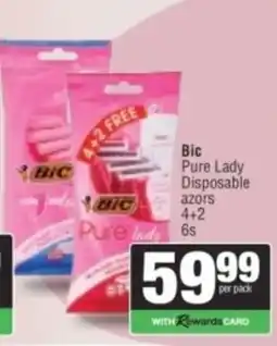 Spar Bic Pure Lady Disposable azors offer