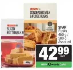 Spar Spar Rusks Assorted offer