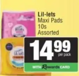 Spar Lil-lets Maxi Pads Assorted offer