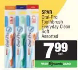 Spar SPAR Oral-Pro Toothbrush Everyday Clean Soft Assorted offer
