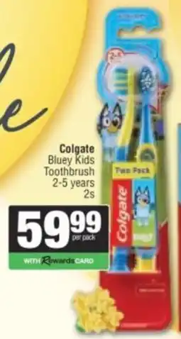 Spar Colgate Bluey Kids Toothbrush offer