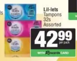 Spar Lil-lets Tampons Assorted offer