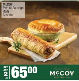 Spar McCoy Pies or Sausage Rolls Assorted offer