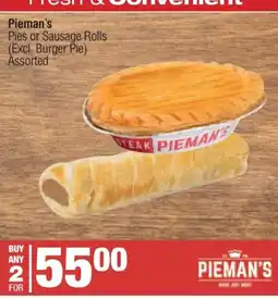 Spar Pieman's Pies or Sausage Rolls Assorted offer