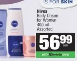 Spar Nivea Body Cream for Women Assorted offer