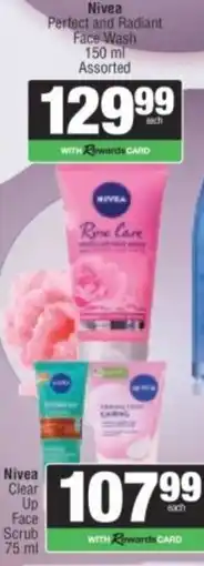 Spar Nivea Perfect and Radiant Face Wash Assorted offer