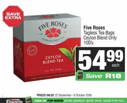 Spar Five Roses Ceylon Blend Tea offer