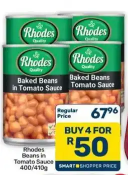 Pick n Pay Hypermarket Rhodes Baked Beans in Tomato Sauce offer