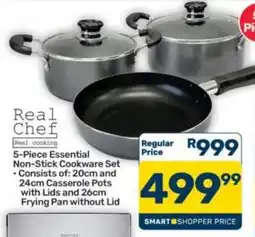 Pick n Pay Hypermarket Real Chef 5-Piece Essential Non-Stick Cookware Set offer