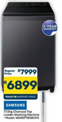 Pick n Pay Hypermarket SAMSUNG 17.5kg Charcoal Top Loader Washing Machine offer