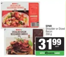 Spar MORRIS Diced Bacon Beechwood Smoked offer