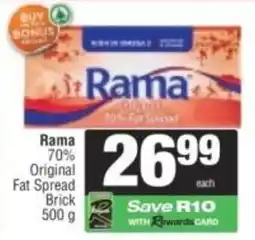 Spar Rama 70% Original Fat Spread Brick offer