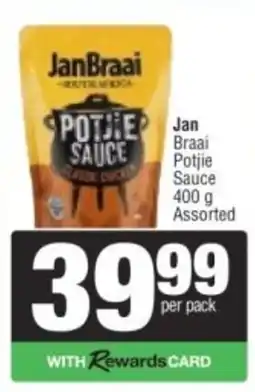 Spar Jan Braai Potjie Sauce Assorted offer