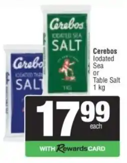Spar Cerebos Iodated Sea Salt offer