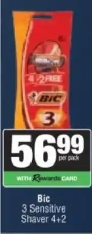 Spar Bic 3 Sensitive Shaver offer