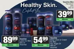 Spar Vaseline Body Lotion or Cream for Men Assorted offer