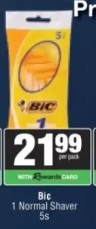 Spar Bic 1 Normal Shaver offer