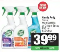 Spar Handy Andy Glass, Multisurface or Cream Spray Assorted offer
