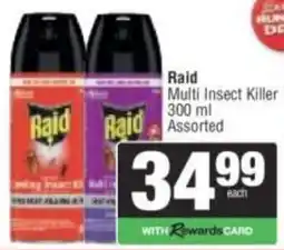 Spar Raid Multi Insect Killer Assorted offer