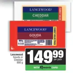 Spar Lancewood Gouda or Cheddar offer