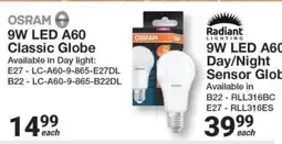 Mica OSRAM 9W LED A60 Classic Globe offer