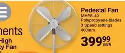 Mica Pedestal Fan MHFS-40 offer