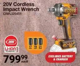 Mica 20V Cordless Impact Wrench offer