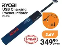 Mica RYOBI USB Charging Pocket Inflator offer
